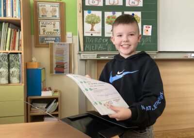 Děti si vyzkoušely práci učitelů.