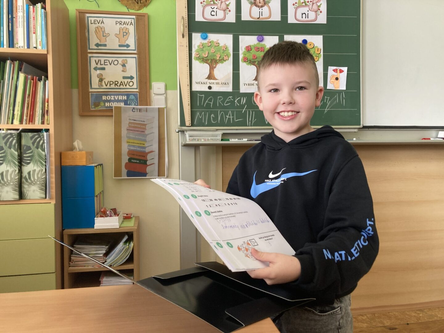 Děti si vyzkoušely práci učitelů.