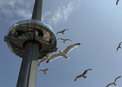 Vyhlídková věž v Brightonu.