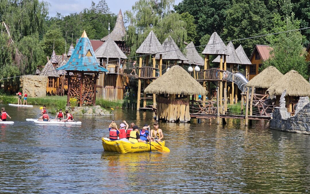 Žáci na raftu